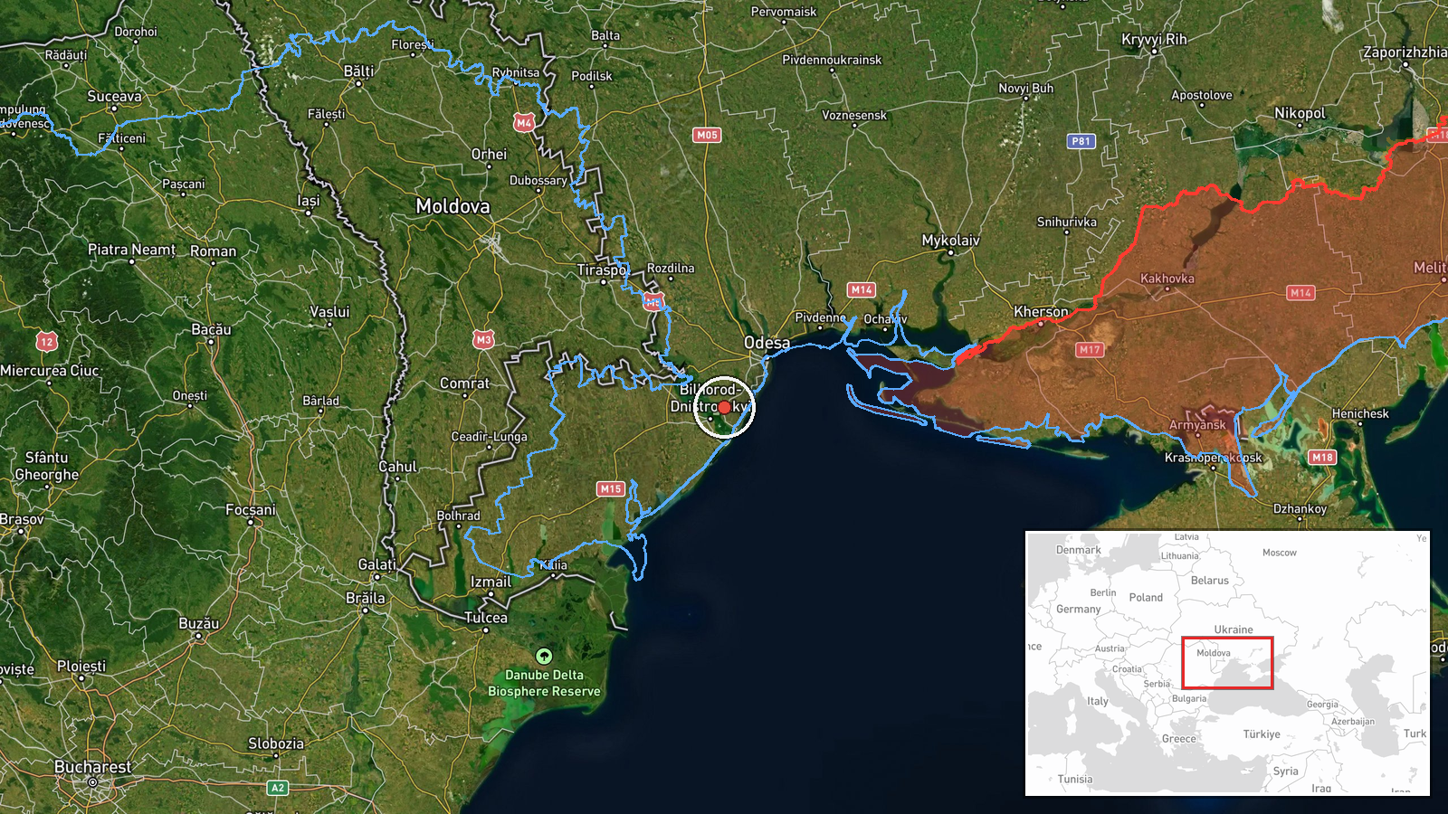 Ovidiopol, Odesa Oblast, Ukraine — Drone Transit location map