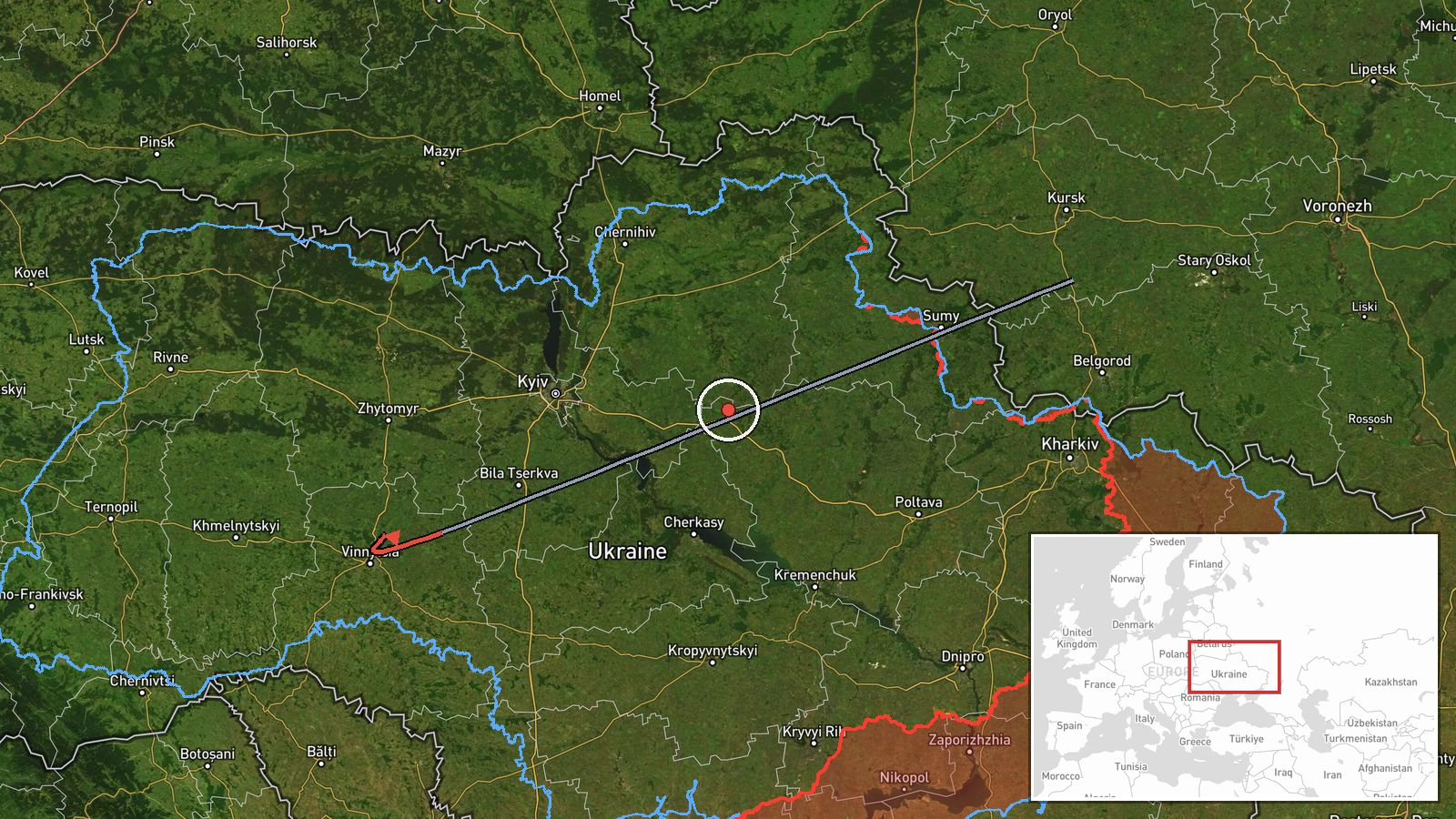 Vovkovyntsi, Khmelnytskyi Oblast, Ukraine — Drone Transit location map