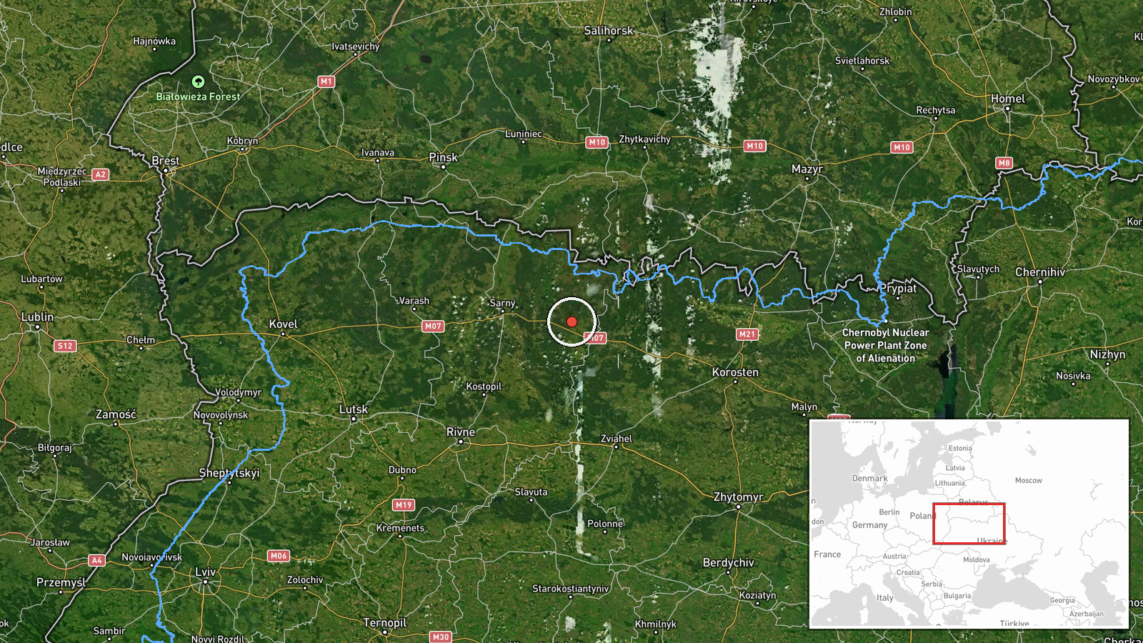 Rokytne, Rivne Oblast, Ukraine — Drone Transit location map
