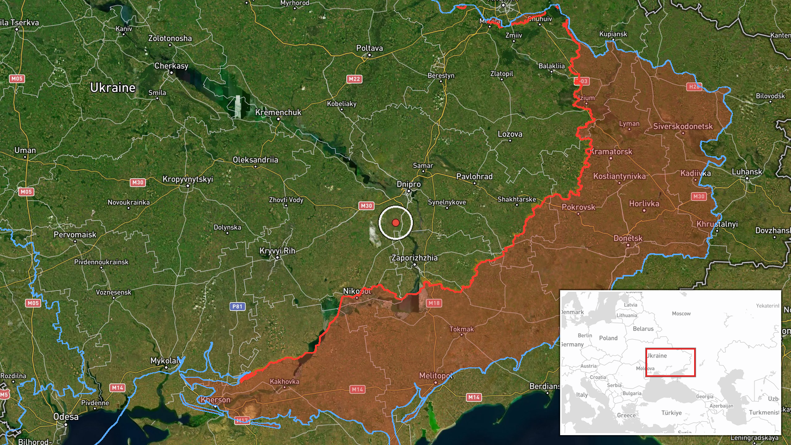 Solone, Dnipropetrovsk Oblast, Ukraine — Drone Transit location map
