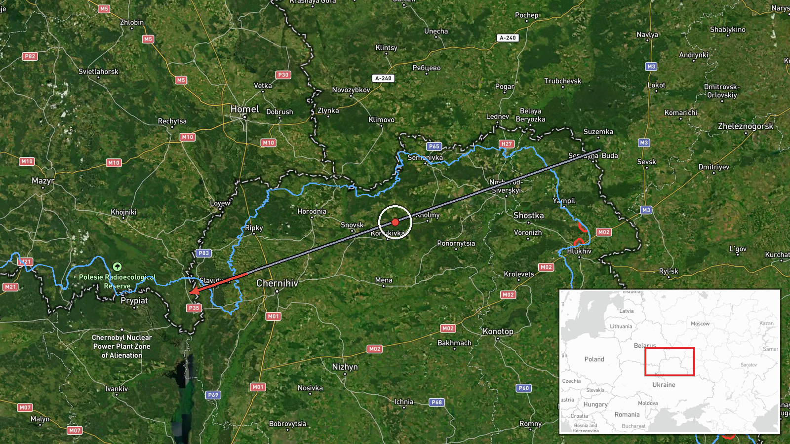 Eastern Europe / Ukraine — Drone Transit location map