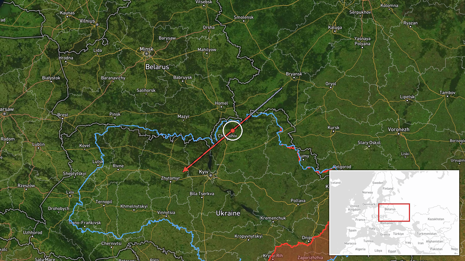 Zhytomyr Oblast, Ukraine — Drone Transit location map
