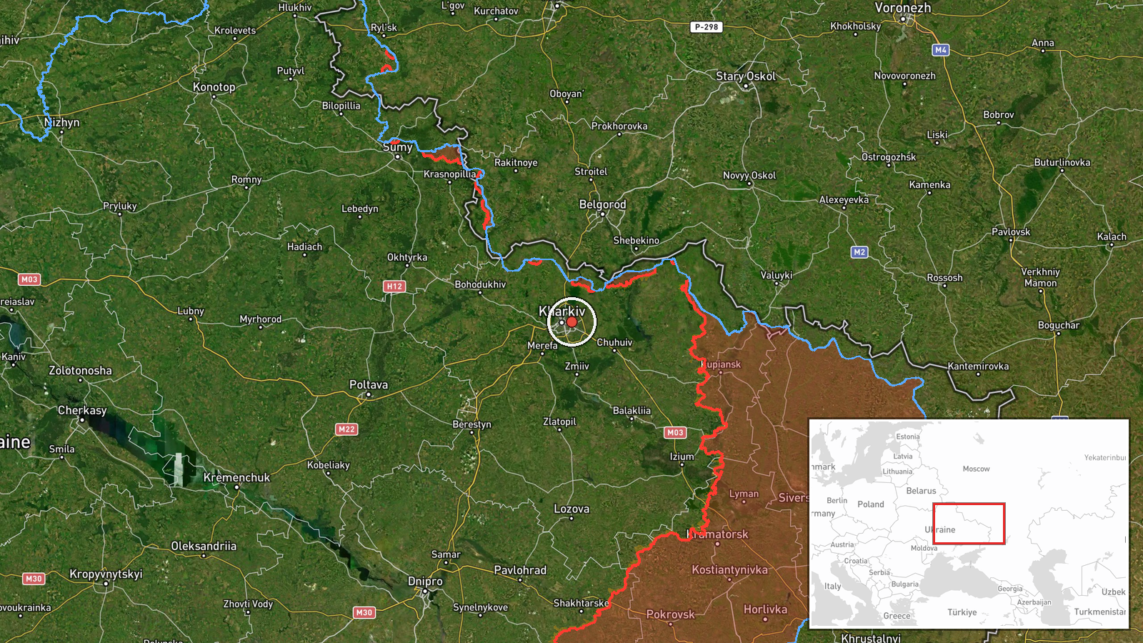 Saltivskyi District, Kharkiv, Kharkiv Oblast, Ukraine — UAS Strike location map