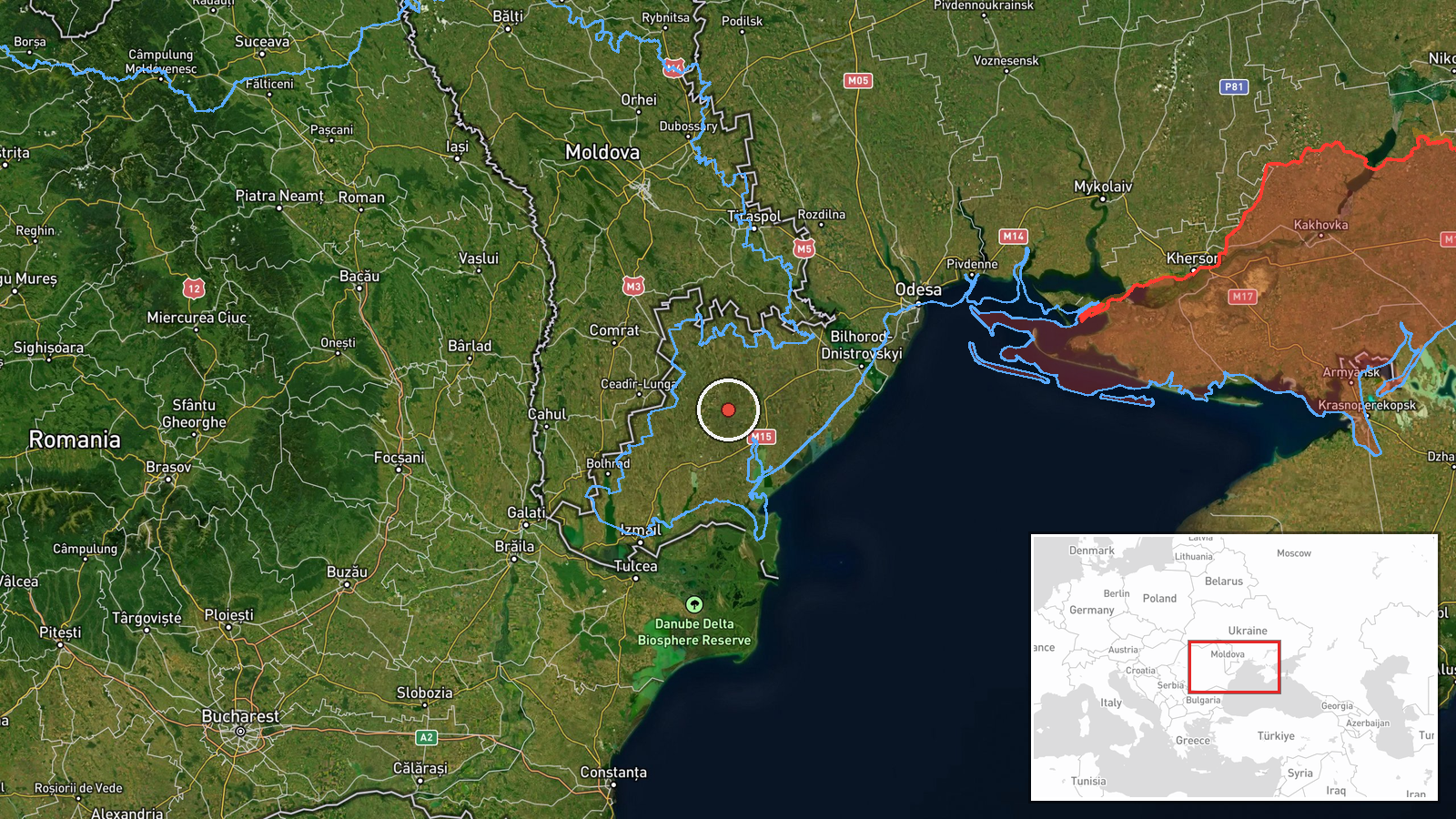 Artsyz, Odesa Oblast, Ukraine — Drone Transit location map