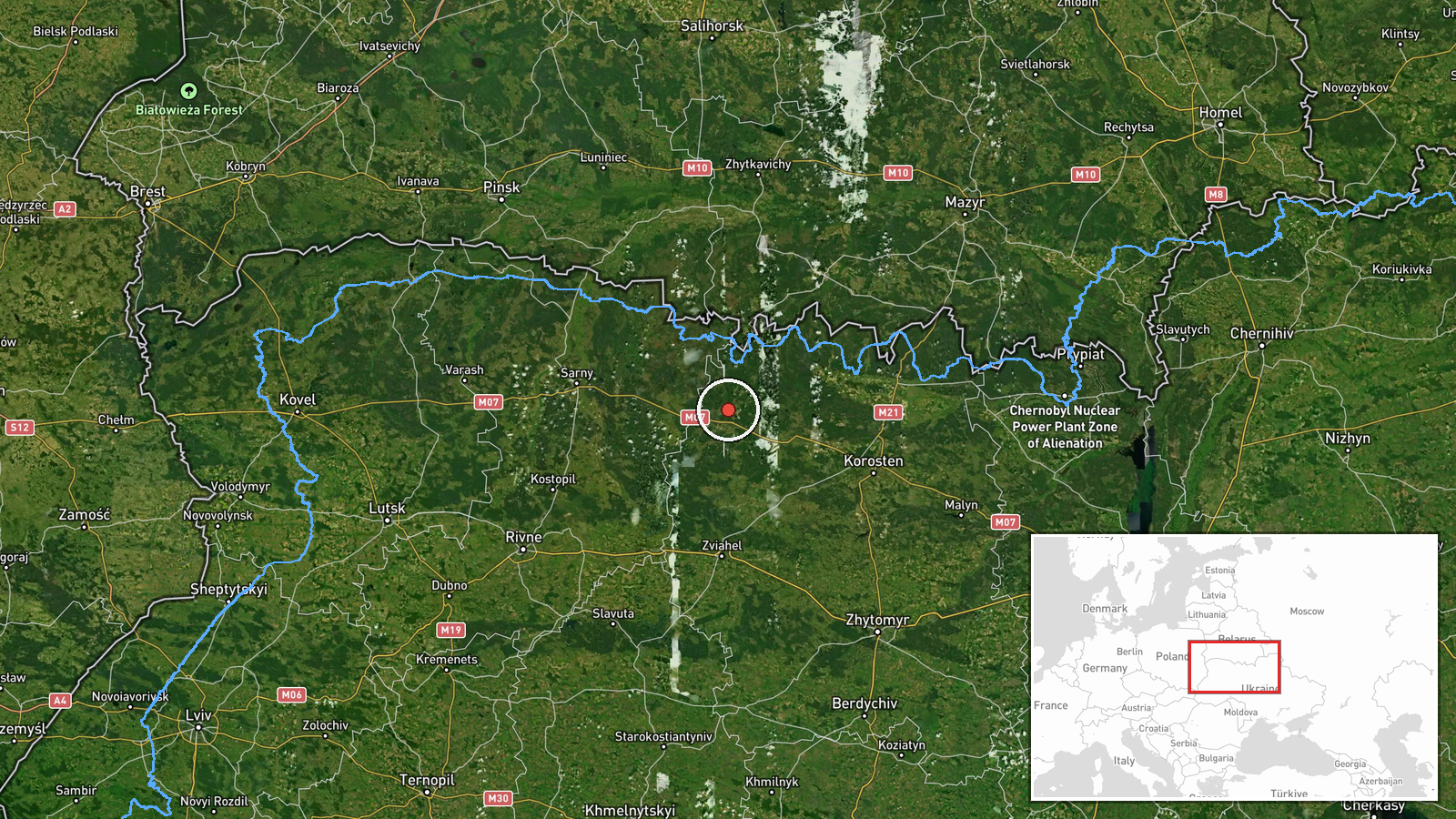 Olevsk, Zhytomyr Oblast, Ukraine — Drone Transit location map