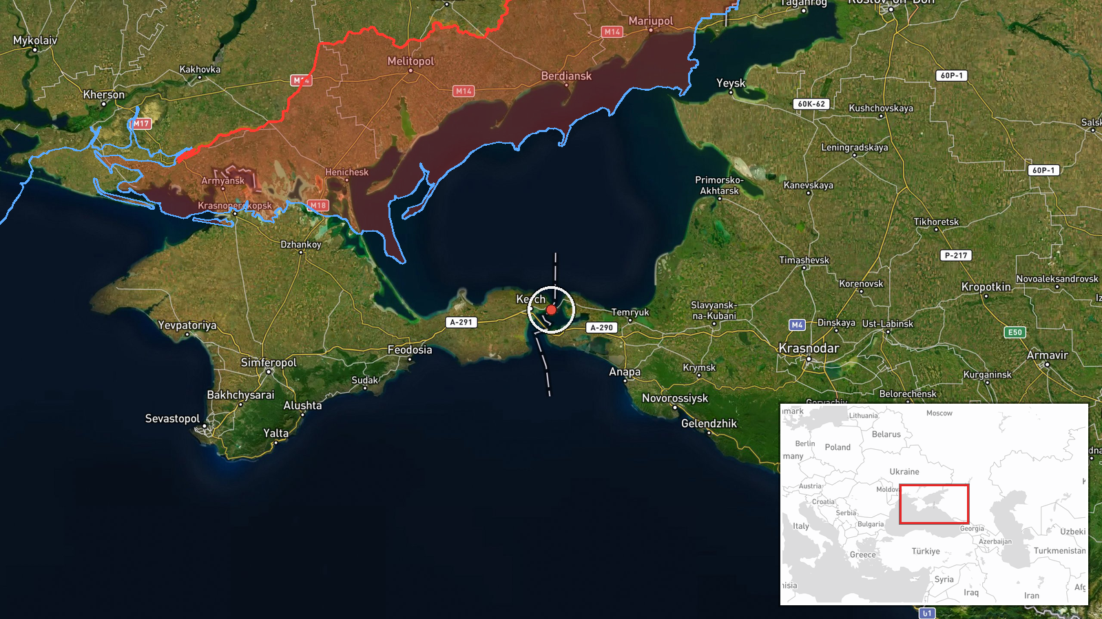 Crimea, Russian Federation — Combat Aircraft location map