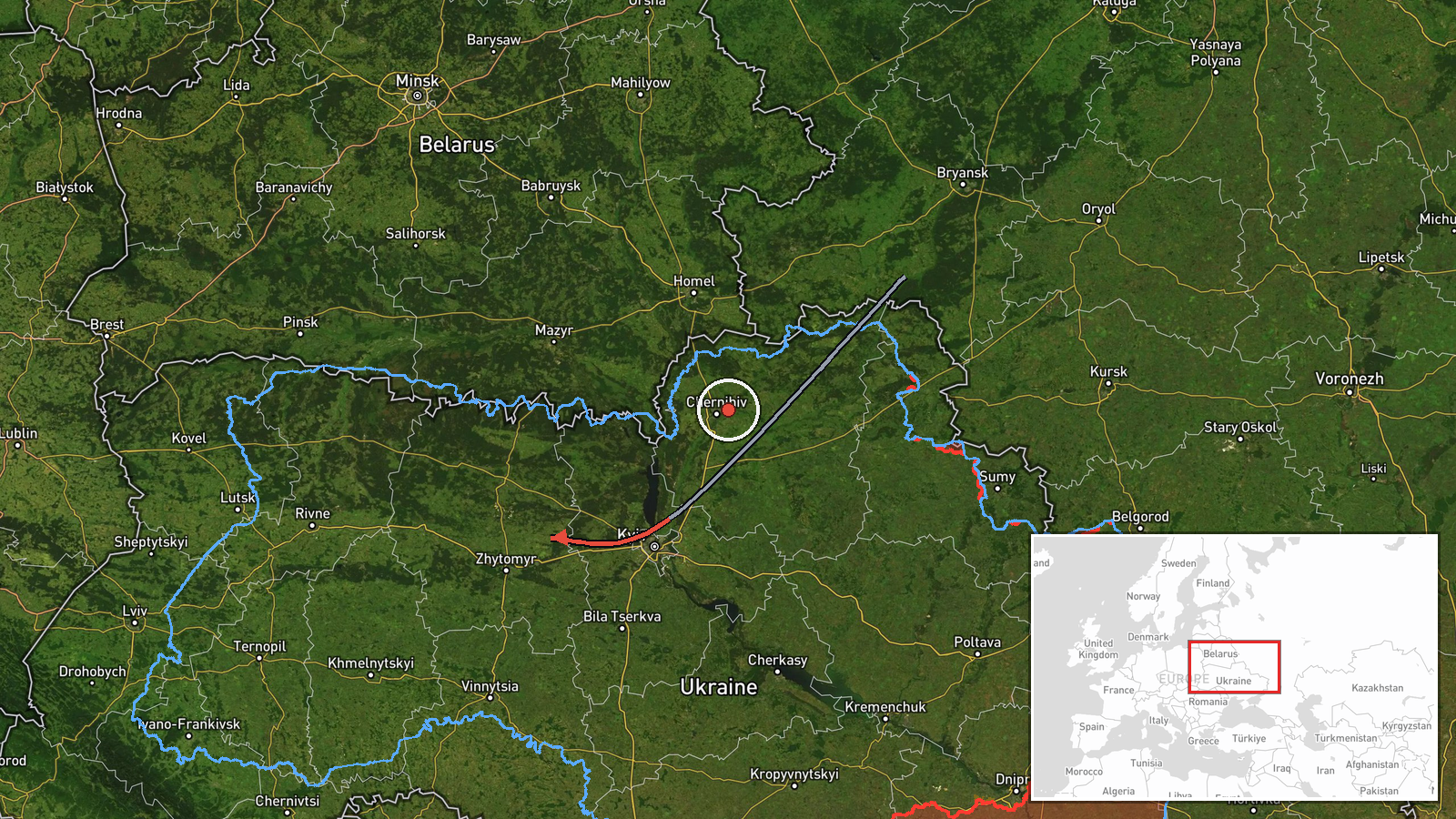 Zhytomyr Oblast, Ukraine — Drone Transit location map