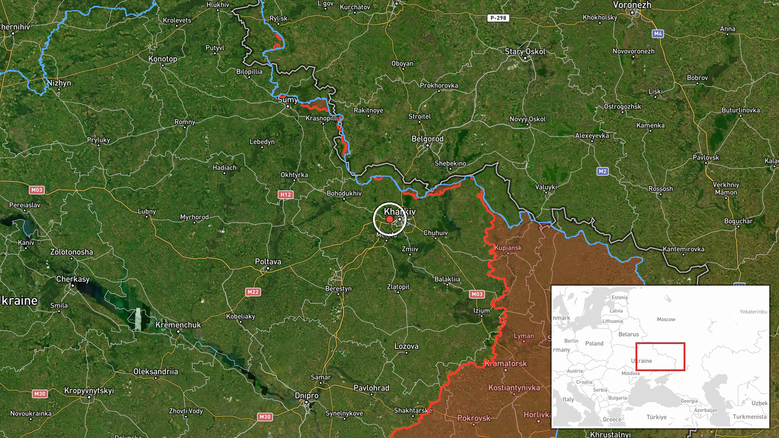 Lisovyy, Kharkiv Oblast, Ukraine — Drone Transit location map