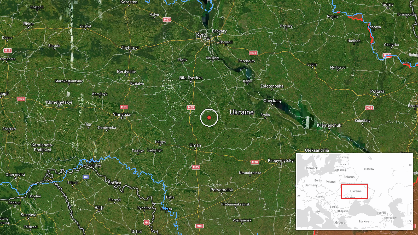 Vynohrady, Kyiv City, Ukraine — Drone Transit location map