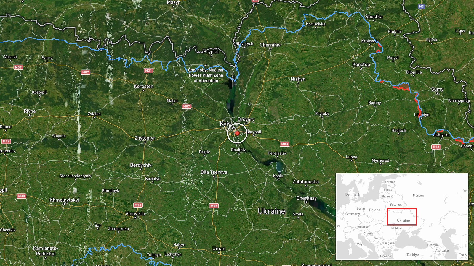 Osokory, Kyiv, Ukraine — Drone Transit location map