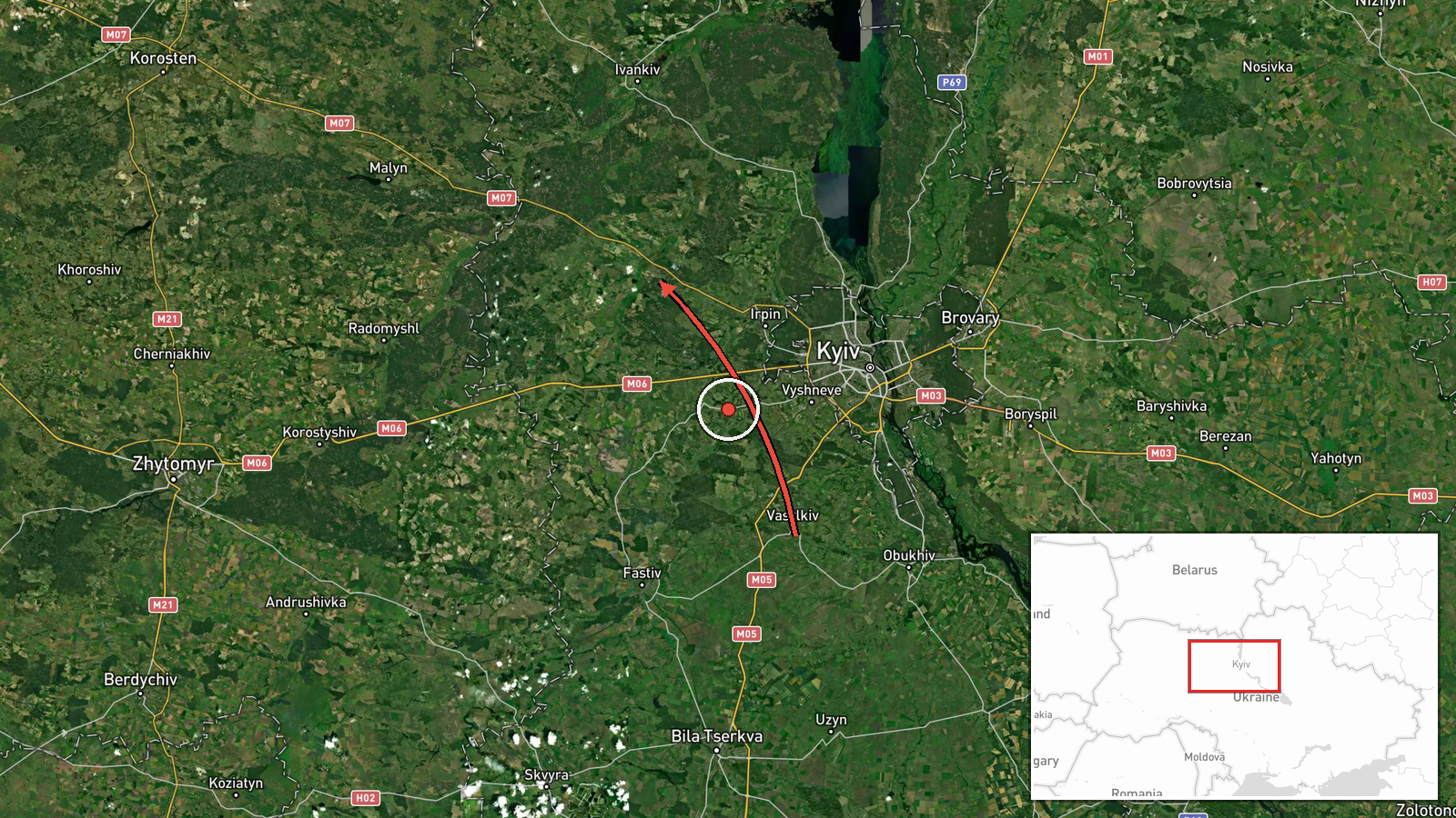 Borova, Ukraine — Drone Transit location map