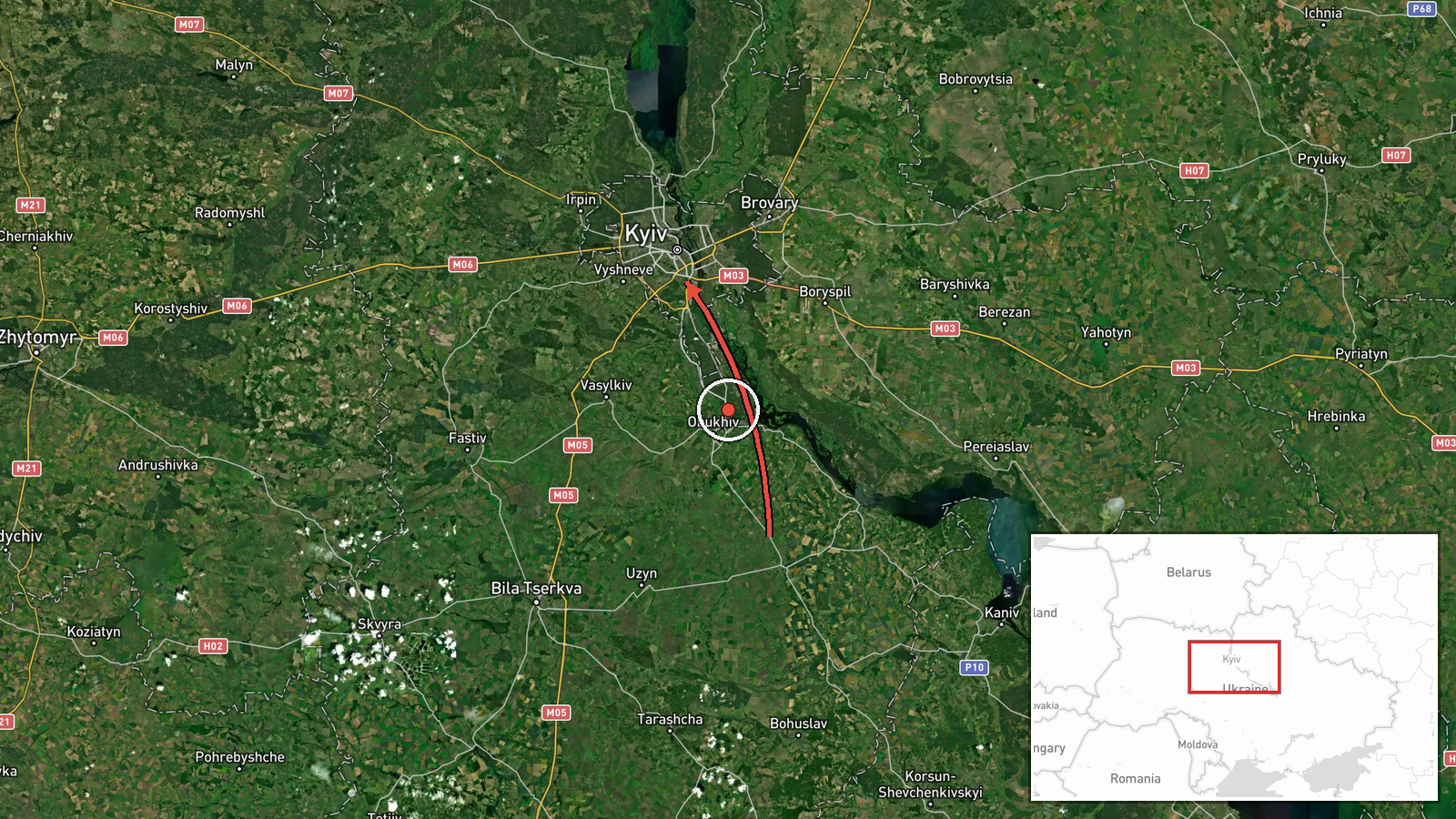 Kyiv, Ukraine — Drone Transit location map