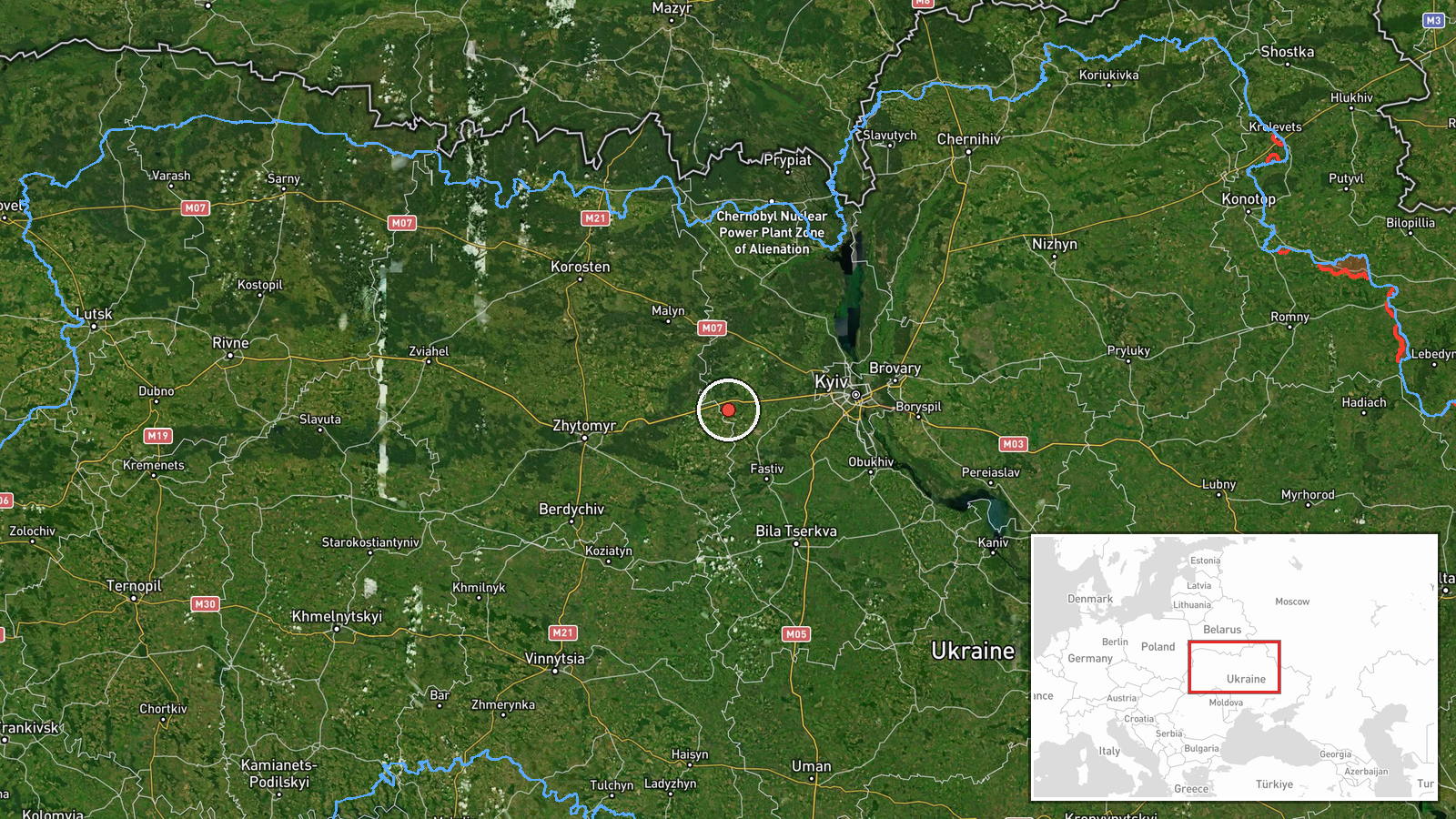 Rozhivka, Ukraine — Drone Transit location map