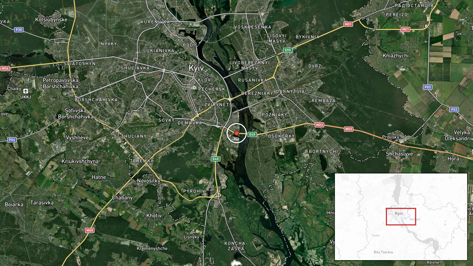 Pivdennyi Bridge, Pivdennyi Bridge, Kyiv — Drone Transit location map