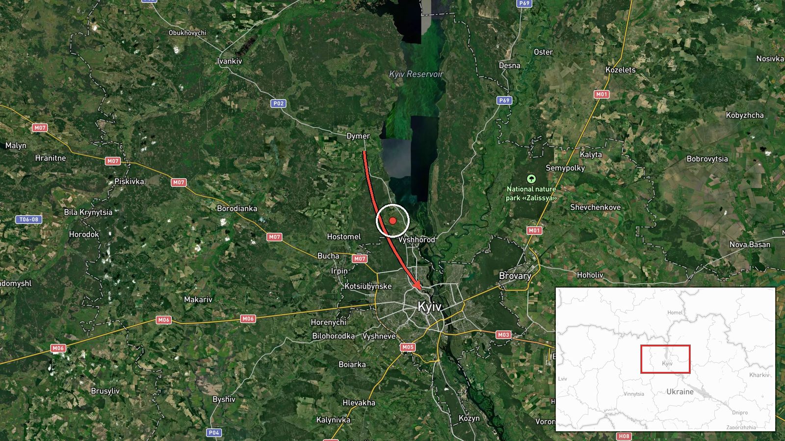 Kyiv, Ukraine — Drone Transit location map