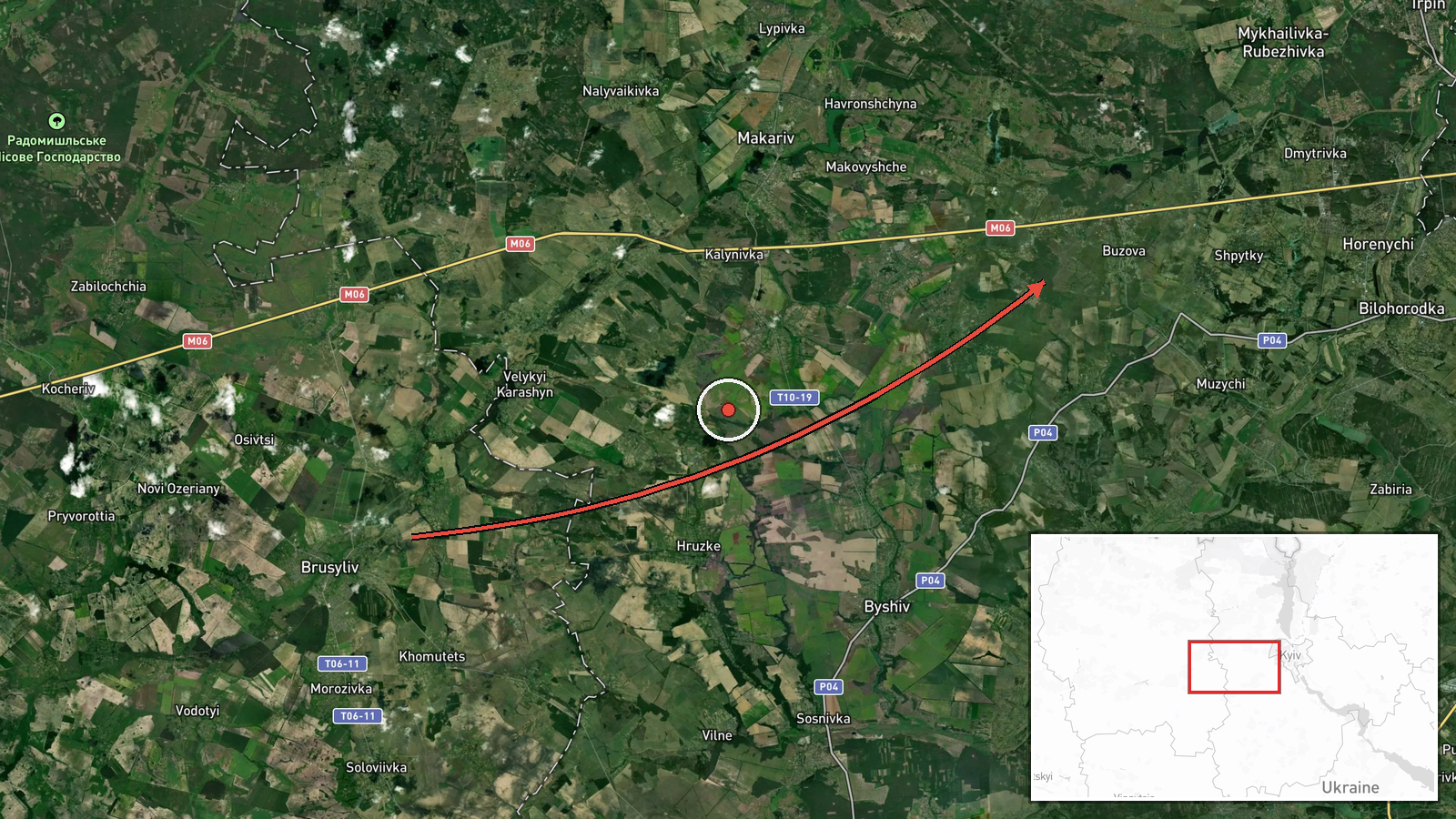 Buzova, Ukraine — Drone Transit location map