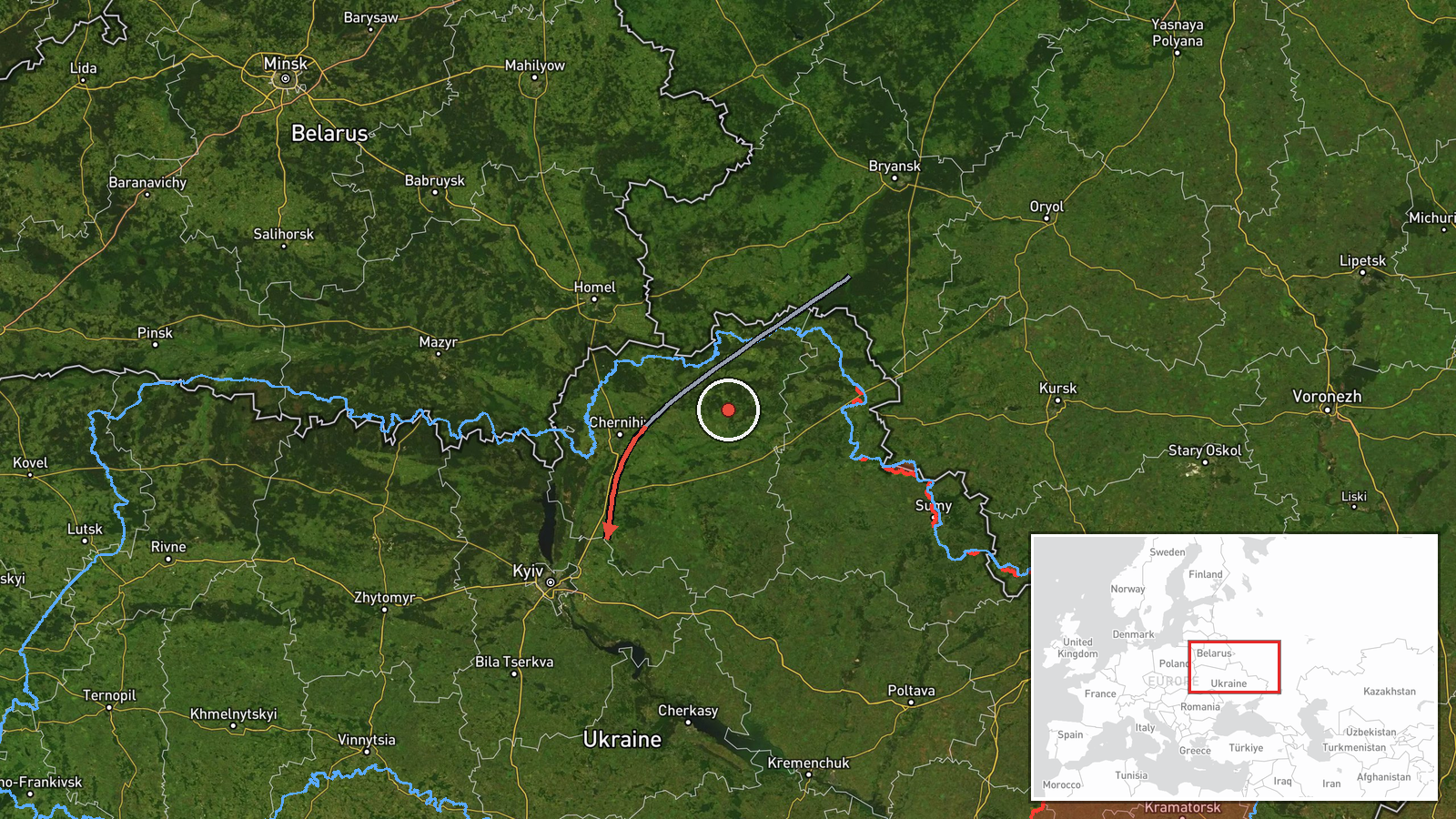 Brovarskyi District, Kyiv Oblast, Ukraine — Drone Transit location map