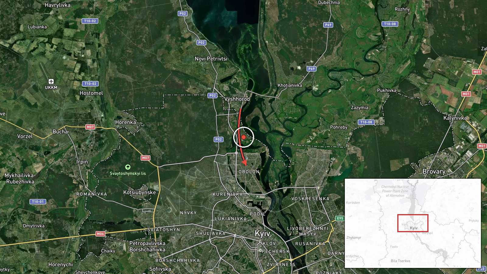Obolon, Ukraine — Drone Transit location map