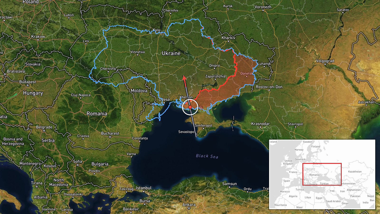 Kropyvnytskyi, Kirovohrad Oblast, Ukraine — Cruise Missile location map