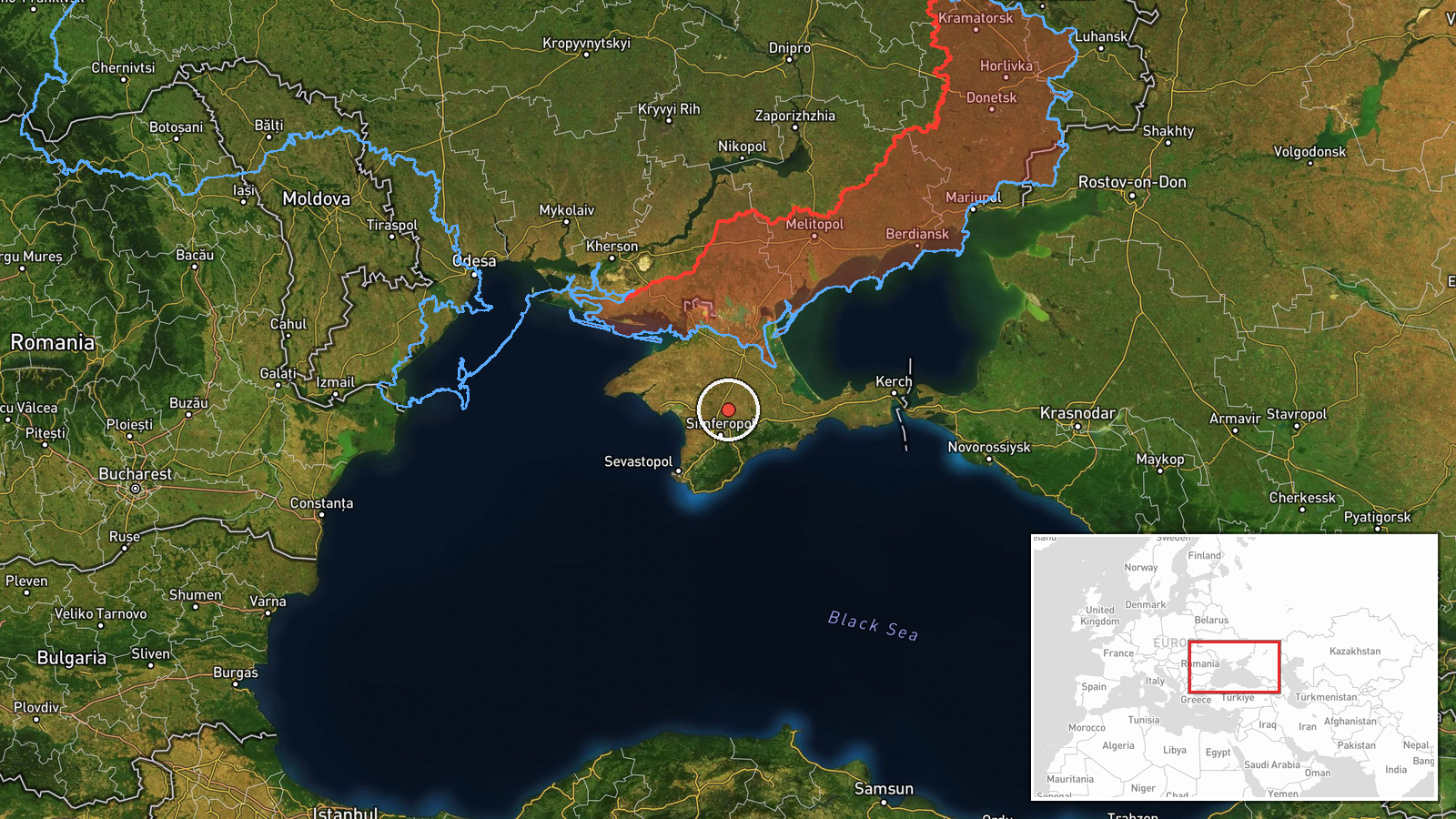 Crimea — Combat Aircraft location map