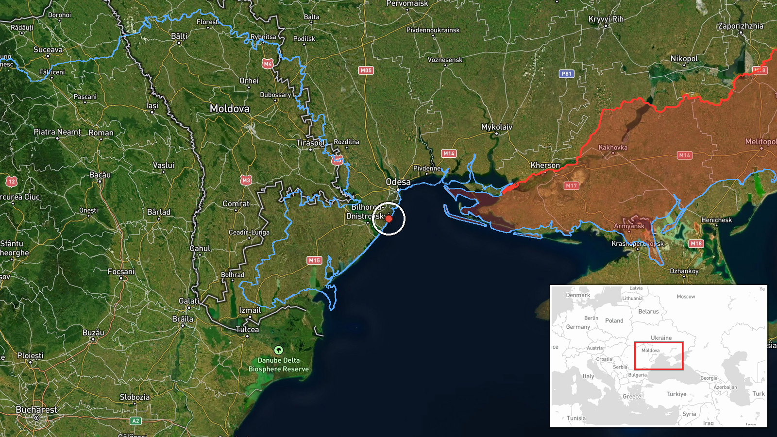 Sanzhiika, Ukraine — Airstrike location map