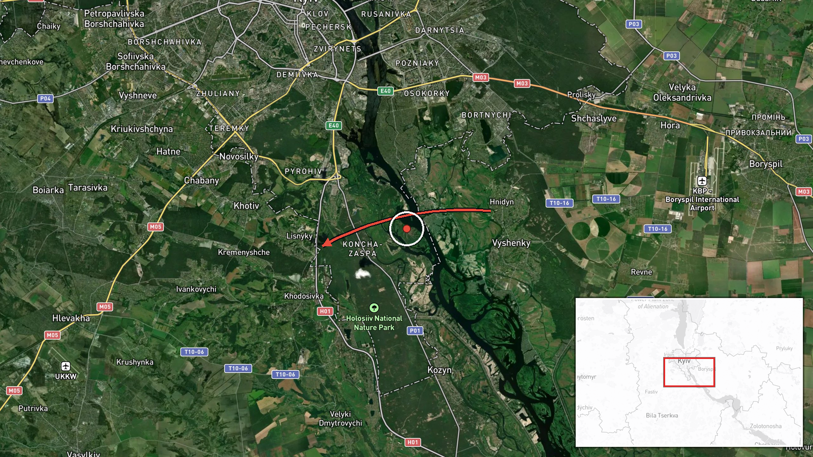 Lisnyky, Ukraine — Cruise Missile location map