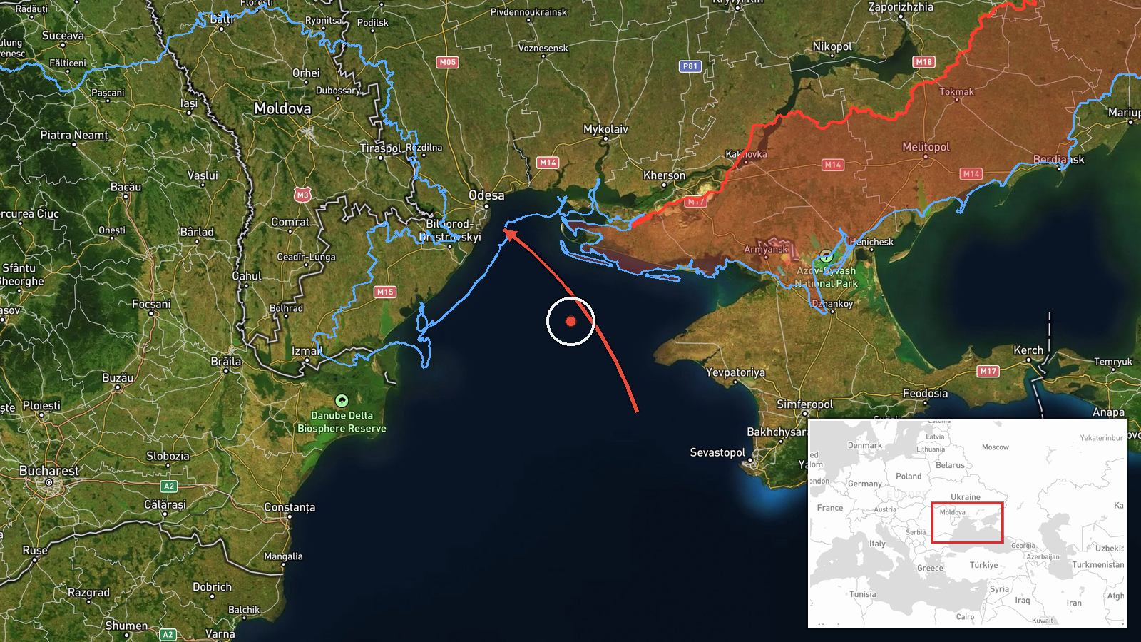 Odesa district, Ukraine — Drone Transit location map