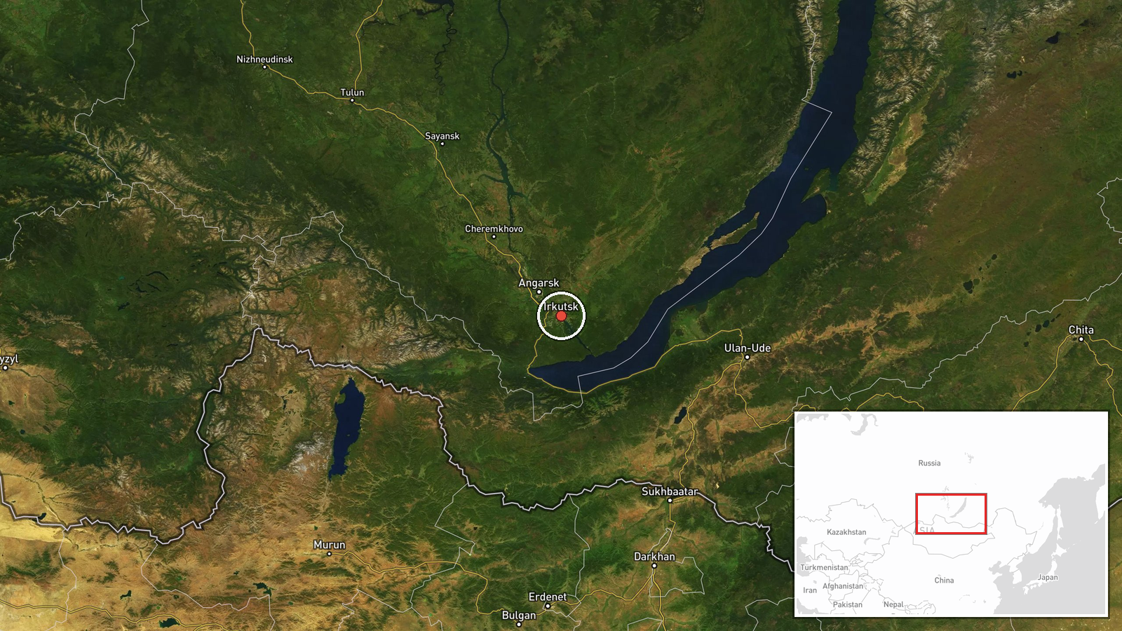 Belaya Airbase, Irkutsk Oblast, Russia — Combat Aircraft location map