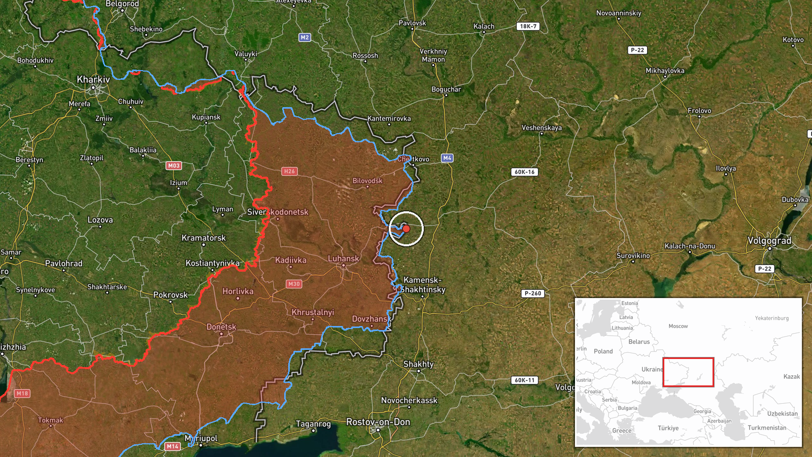 Millérovo, Rostov Oblast, Russia — Ballistic Missile location map
