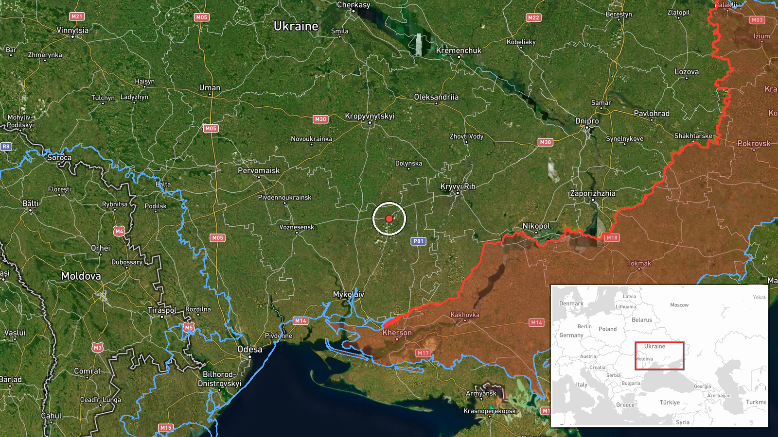 Novyi Buh, Ukraine — Cruise Missile location map