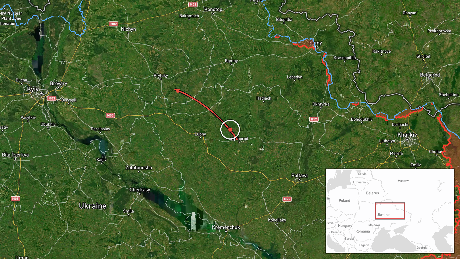 Poltava, Ukraine — Drone Transit location map