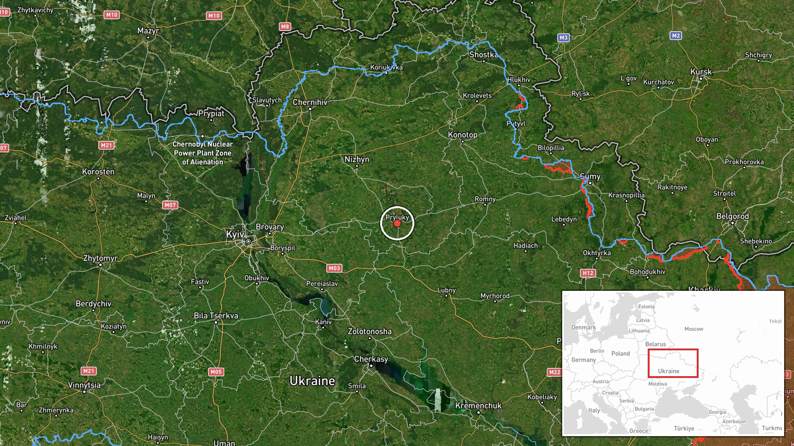 Pryluky, Ukraine — Cruise Missile location map