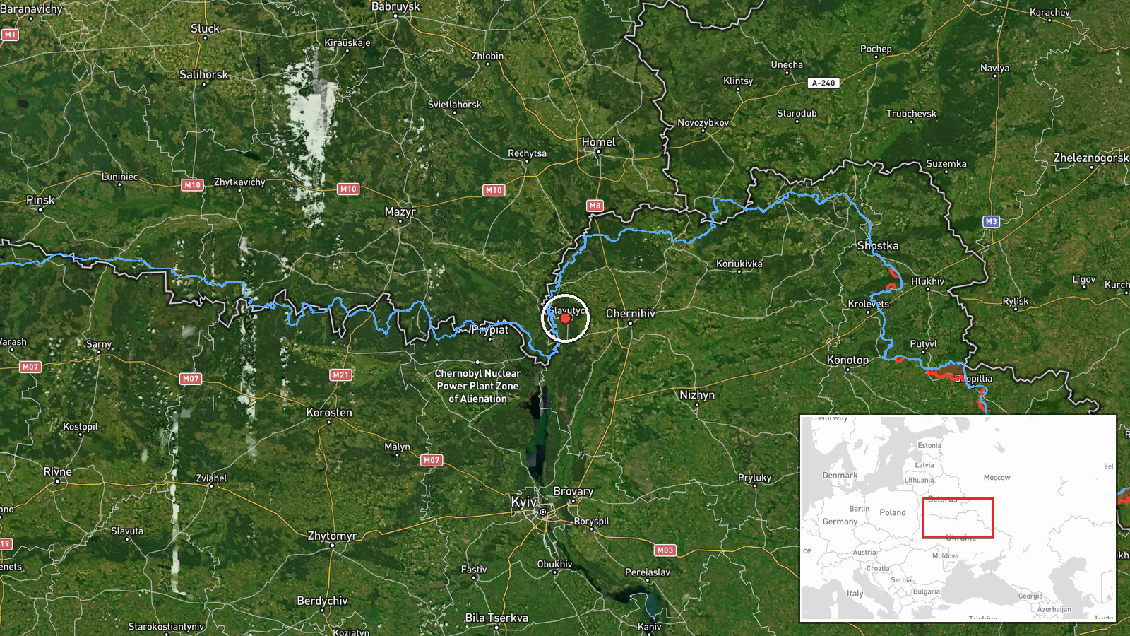Slavutych, Ukraine — Drone Transit location map