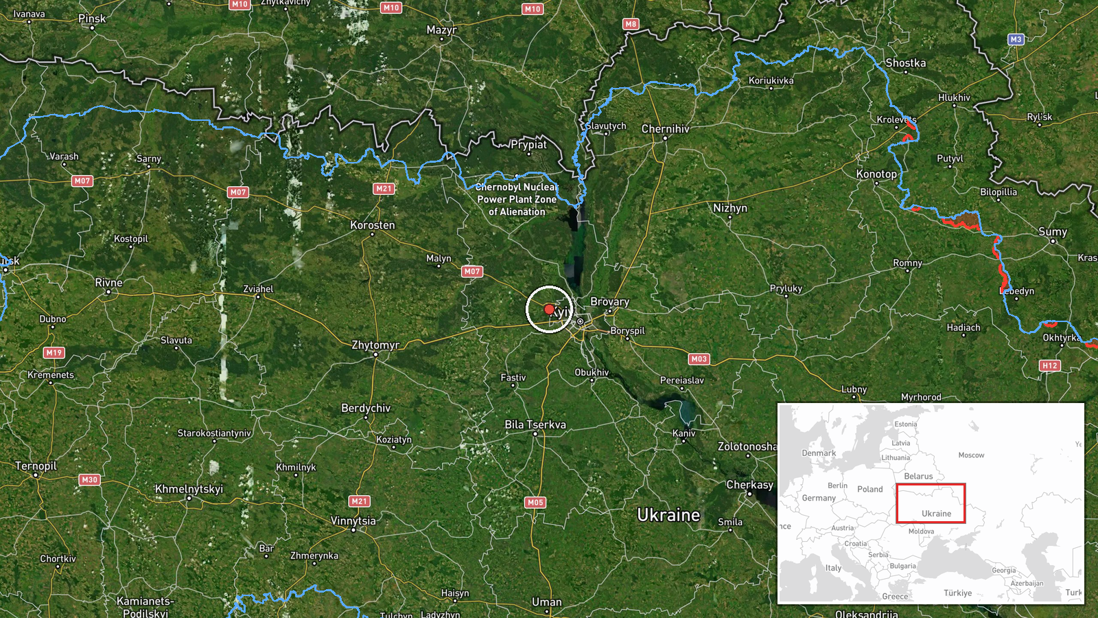 Irpin, Ukraine — Drone Transit location map