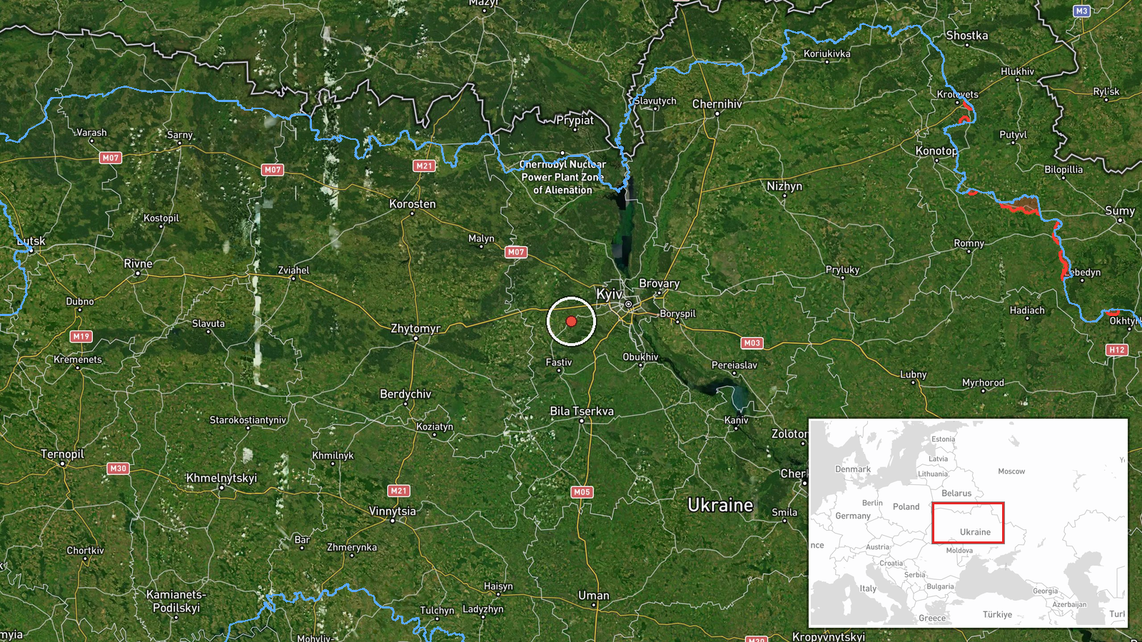 Yasnohorodka, Ukraine — Drone Transit location map