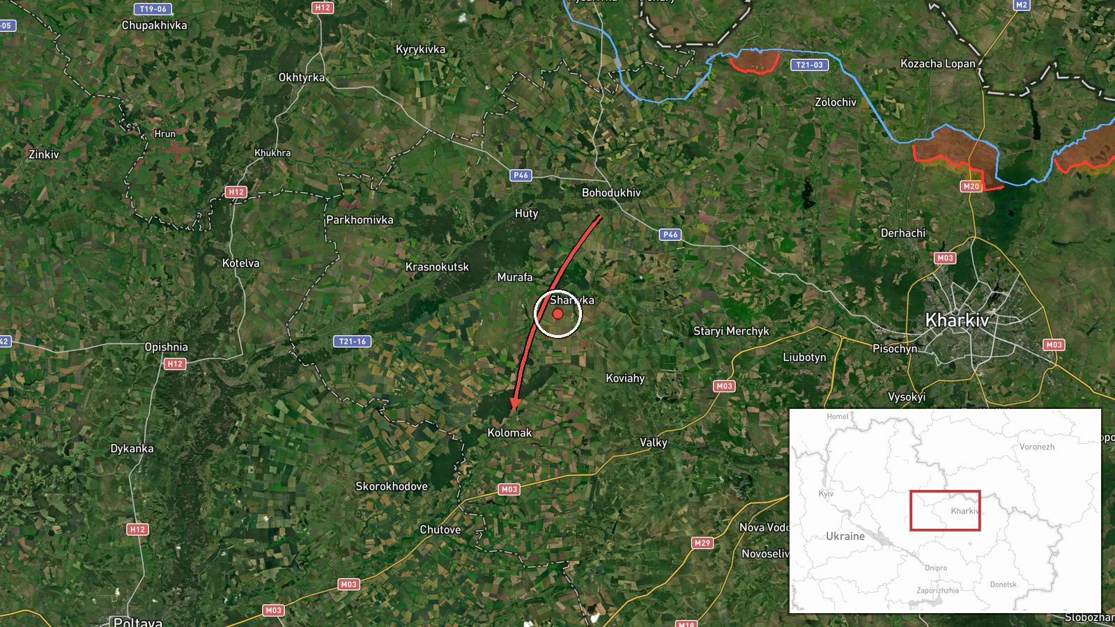 Kolomak, Ukraine — Drone Transit location map