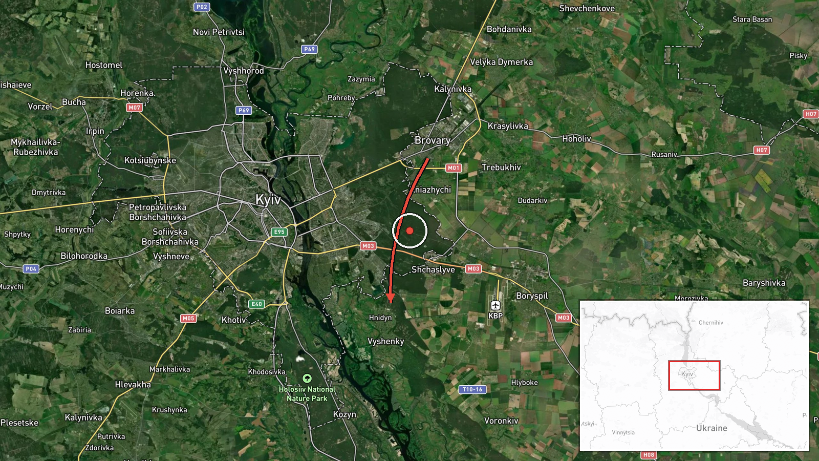 Hnidyn, Ukraine — Drone Transit location map