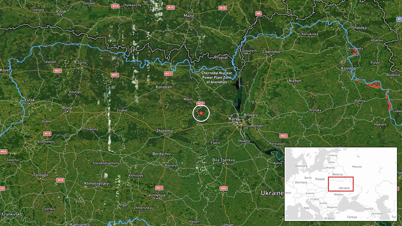 Kodra, Ukraine — Drone Transit location map