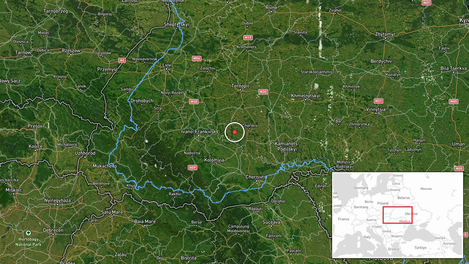 Peredmistia, Ukraine — Cruise Missile location map