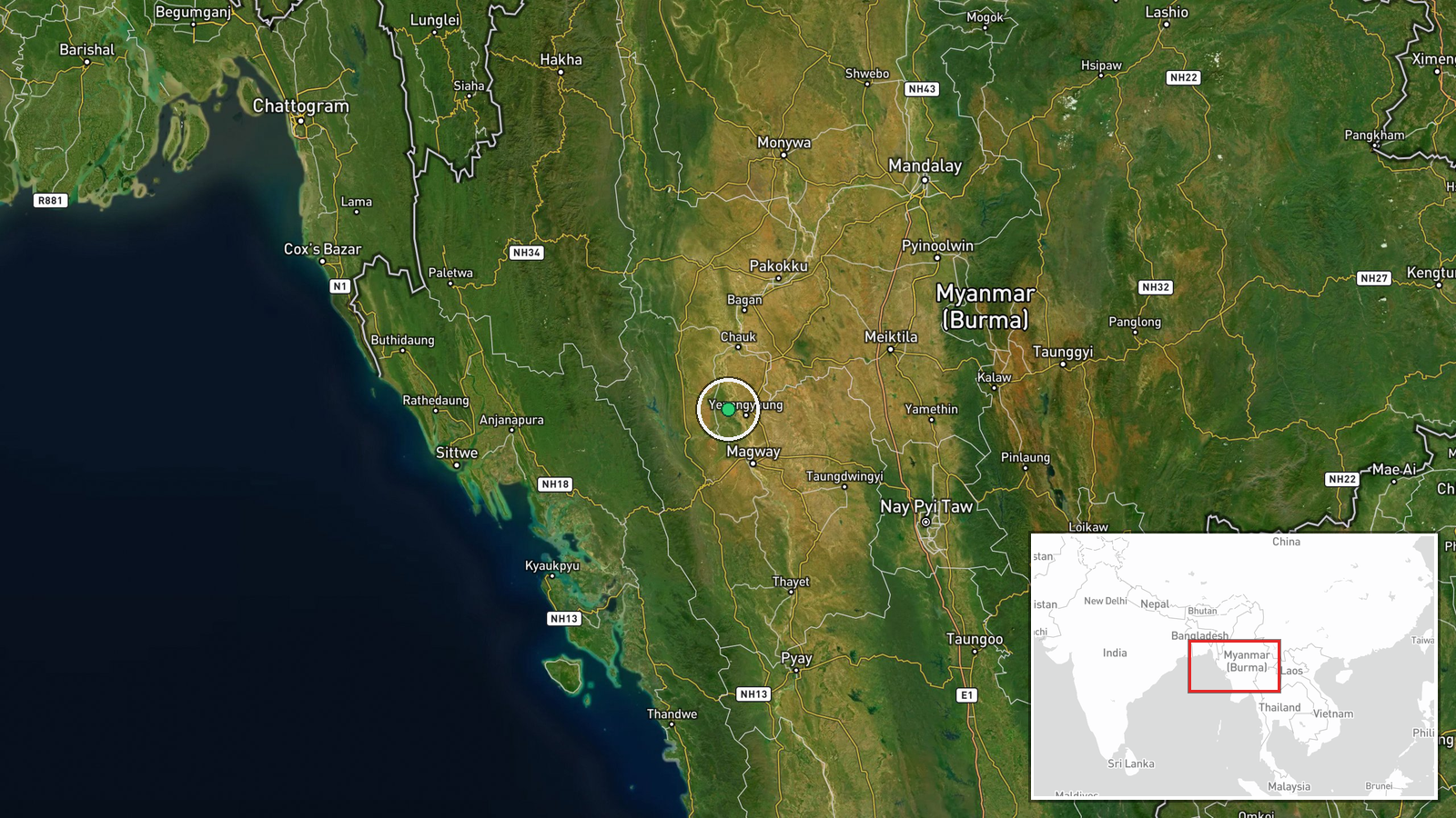 Magway Region, Myanmar — FPV Drone location map