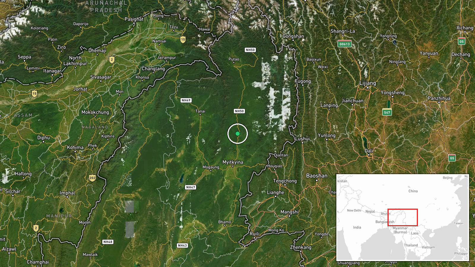 Kachin State, Myanmar — FPV Drone location map