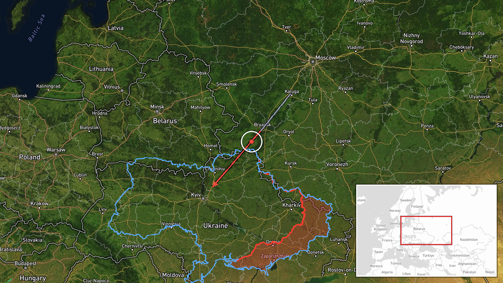 Podilskyi District, Kyiv, Ukraine — Ballistic Missile location map