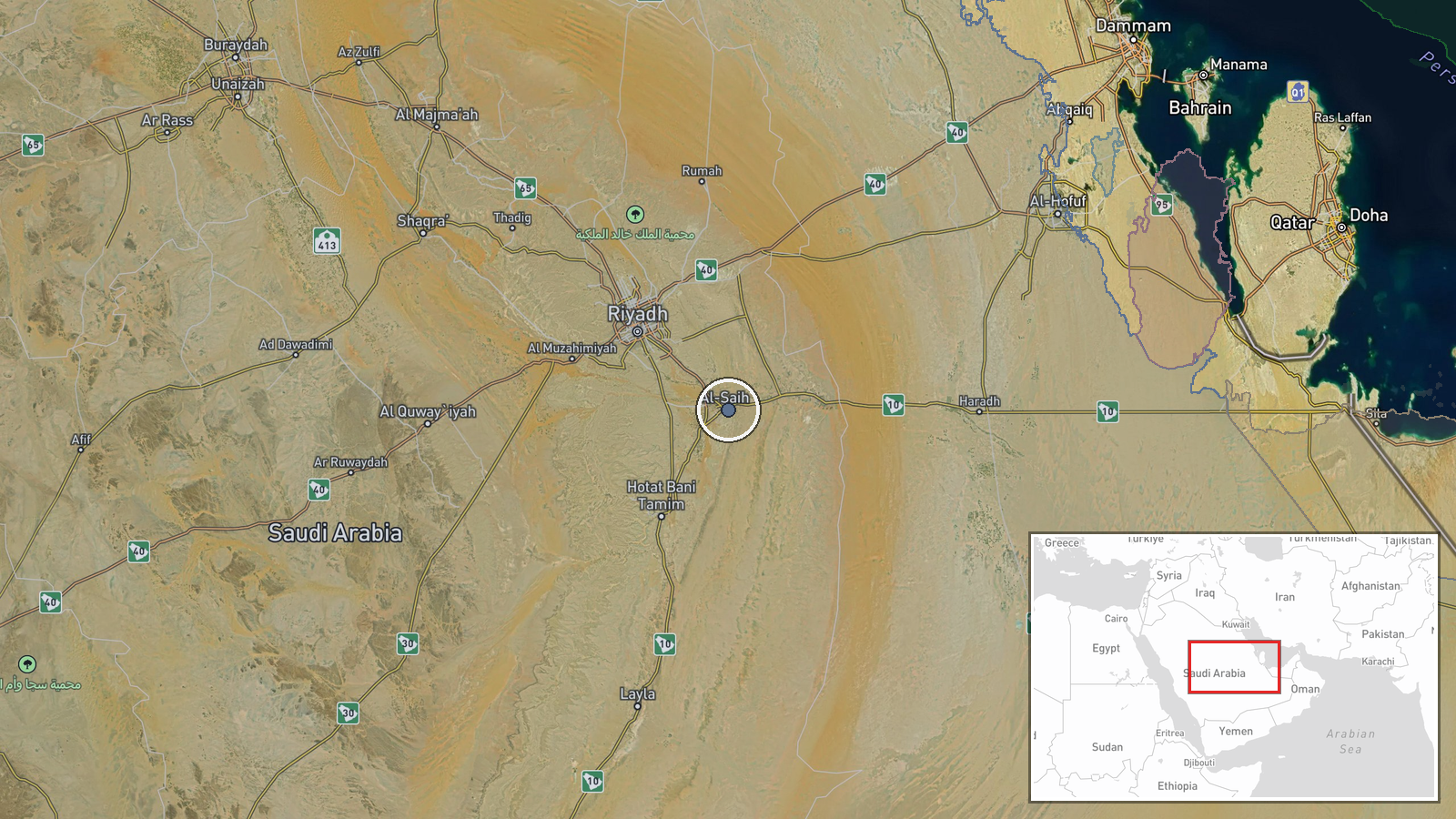 Al-Kharj, Riyadh Region, Saudi Arabia — Air Defense location map