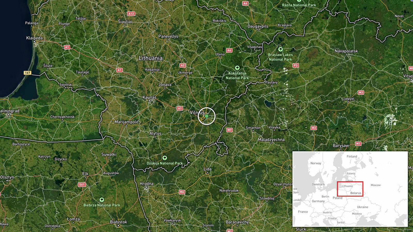 Vilnius, Lithuania — Report location map