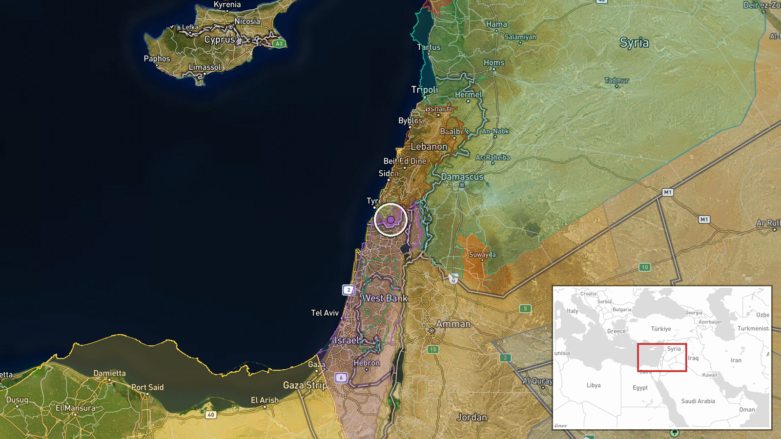 Nabatîyé — Combat location map