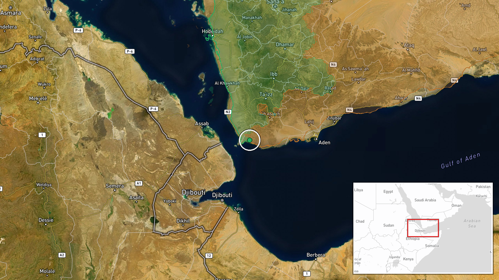 Lahij Governorate — Combat location map