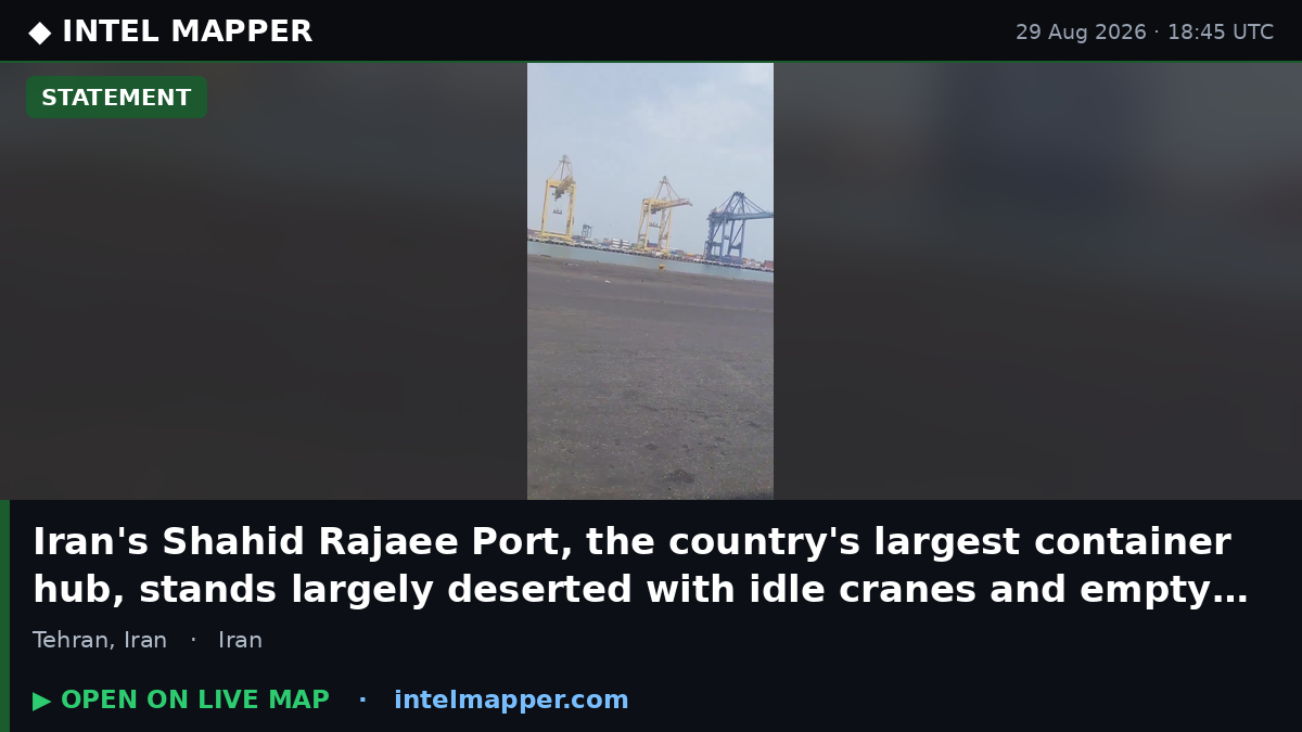 Iran's Shahid Rajaee Port, the country's largest container hub, stands largely d…