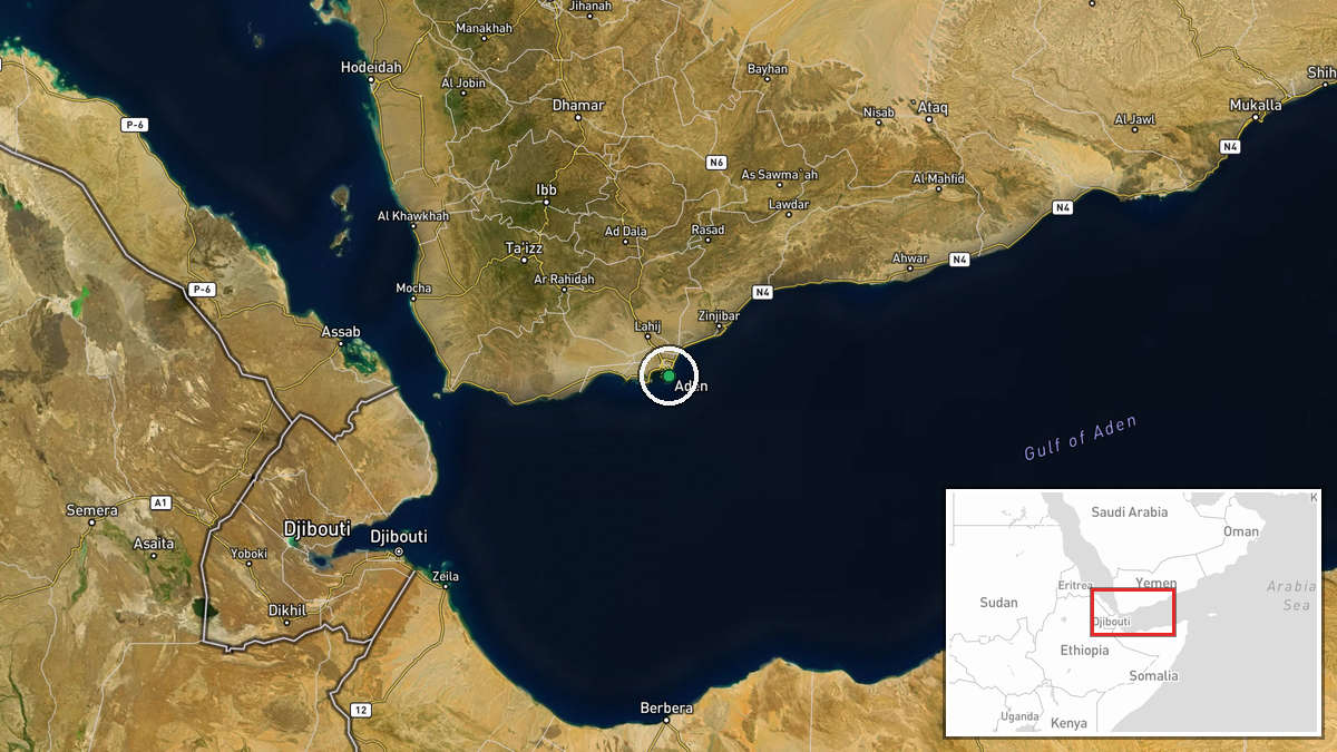 Aden, Aden Governorate, Yemen — Combat location map