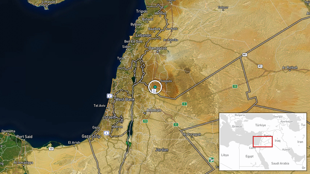 Daraa, Daraa Governorate, Syria — Diplomacy location map