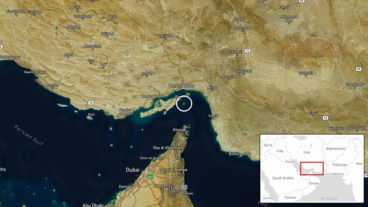 Larak Island, Hormozgan, Iran — Ballistic Missile location map